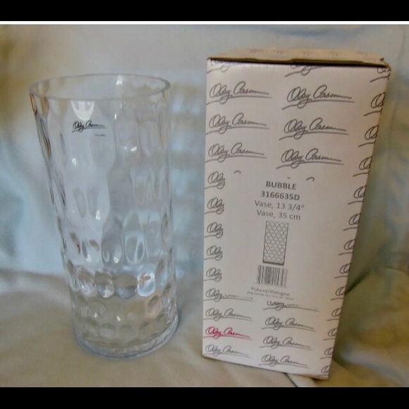 Oleg Cassini bubble glass vase - Picture 1 of 5